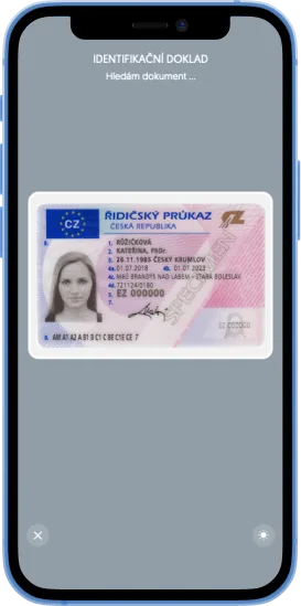 Ověření identity z identifikačního dokladu